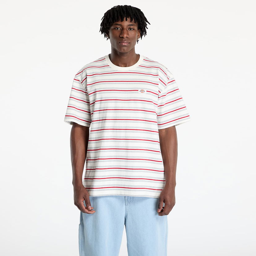 T-shirt Dickies Dickies Lewistown Stripe Short Sleeve T-Shirt Vit | DK0A4Z8SC481