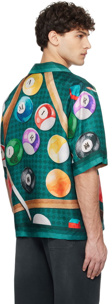 Skjorta AMIRI AMIRI Billiards Print Bowling Shirt Grön | AMSTCA1083, 2