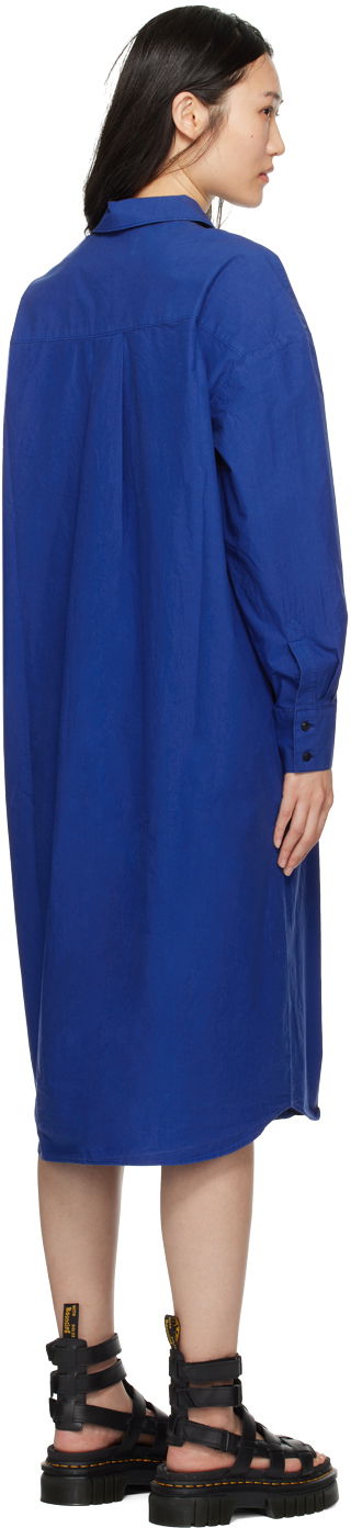 Skjorta YMC YMC Judy Midi Shirt Dress Blå | Q1WAD, 2