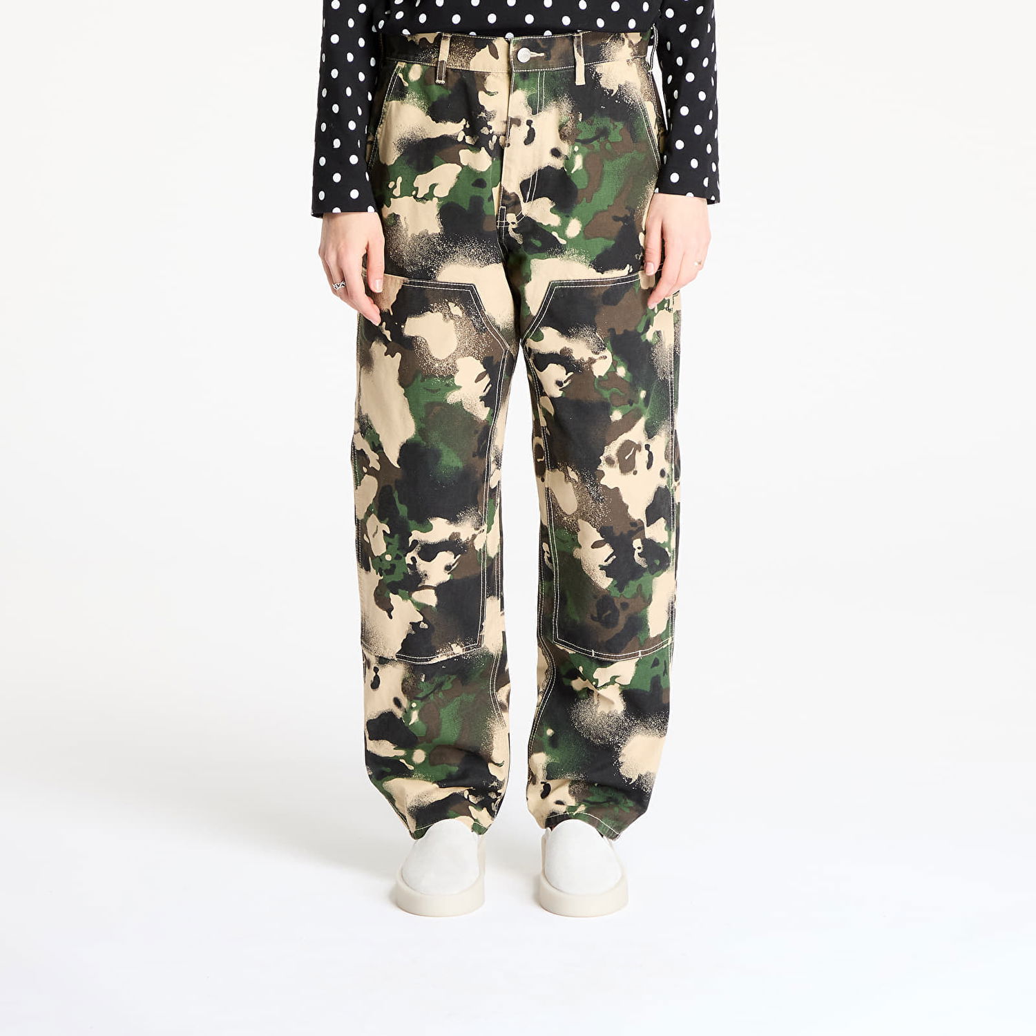 Cargo byxor BAPE A BATHING APE Map Camo Relaxed Fit Work Pants Flerfärgad | 001PTL301001MGRN, 1