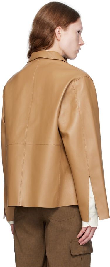 Jacka TOTEME Army Leather Jacket Beige | 233-108-737, 2