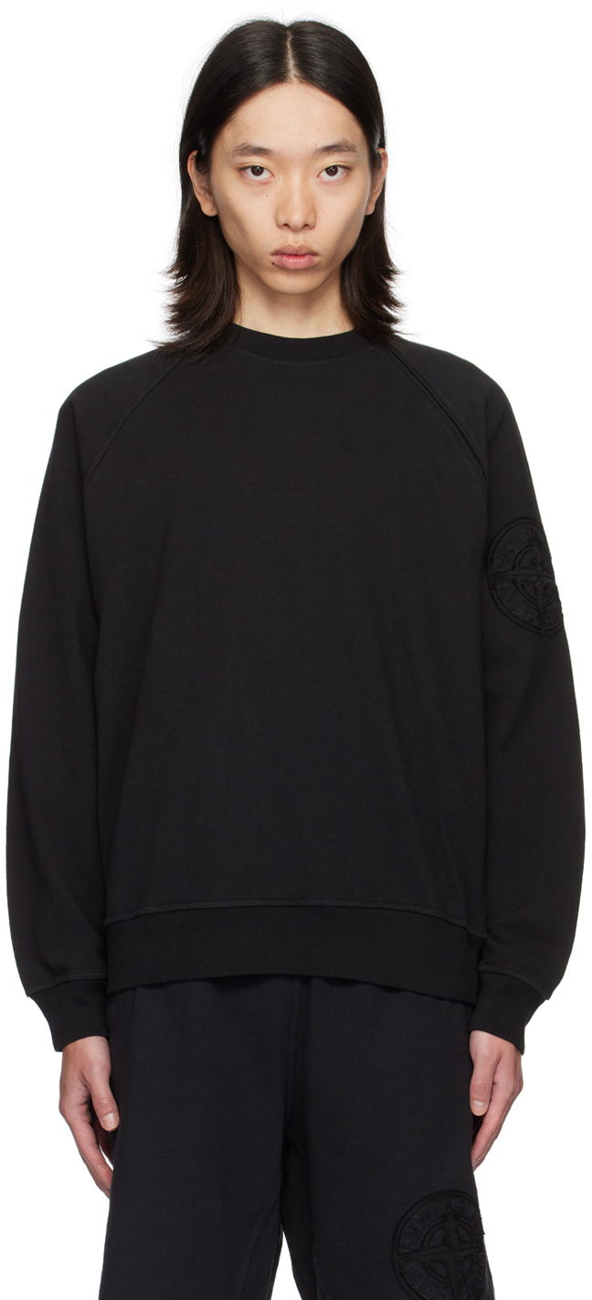 Sweatshirt Stone Island Black Heavy Sweatshirt Svart | 8115604M2