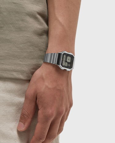 Klocka CASIO Illuminator Digital Alarm Chronograph Water Resistant Watch Metallisk | A130WE-1AEF, 2