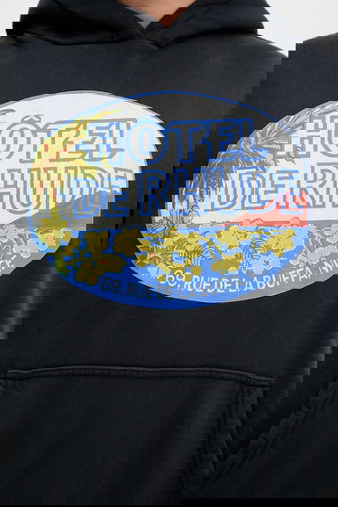 Sweatshirt Rhude RHUDE Hotel Print Hoodie Svart | RHSS25HO01012, 3