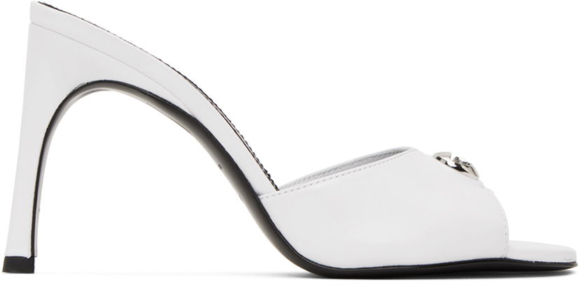 Sneakers och skor Coperni Logo Slide Heels Vit | COPSH29477