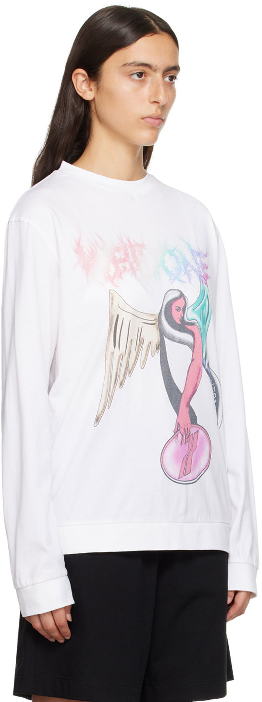 Sweatshirt We11done We11done Angel Graphic Sweatshirt Vit | WD-TS3-23-785-U-WH, 1