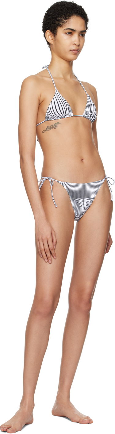 Badkläder Jean Paul Gaultier Gaultier 'The Pinstripe Body Morphing' Bikini Bottoms Vit | 25/33-F-BS021-J571-0100, 3