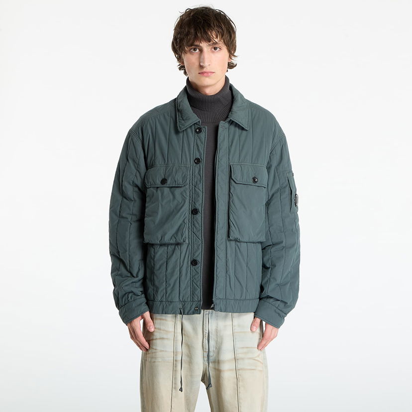 Jacka C.P. Company Gd Liner Short Padded Jacket Dark Shadow Grey Grå | 19CMOW080A110437G-978