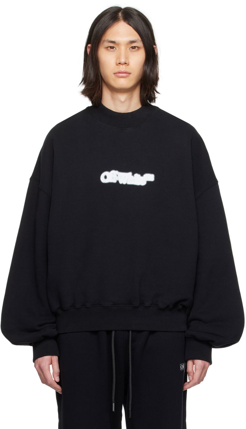 Sweatshirt Off-White Black Blurr Book Over Sweatshirt Svart | OMBA070F23FLE0021001