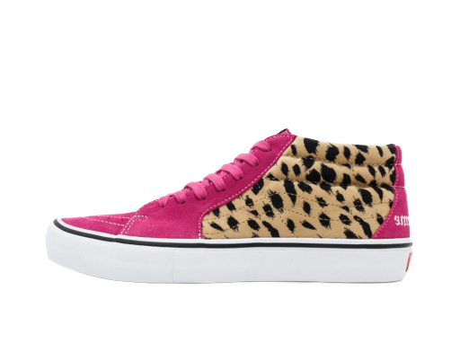 Skateboarding Vans Sk8-Mid Supreme Velvet Leopard Magenta Röd | VN0A347UOPL
