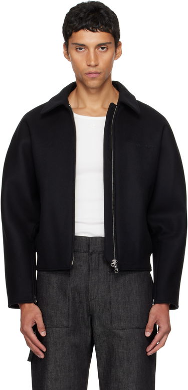 Bomberjacka Courrèges Courrèges Embroidered Wool Bomber Jacket Svart | 325CBL308WO0118, 0