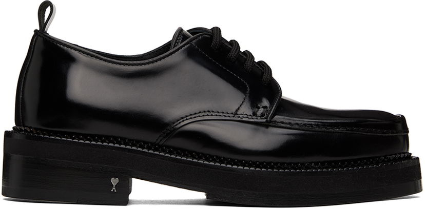 Kläder AMI AMI Paris Square Toe Derbys Svart | USV017.CVE002