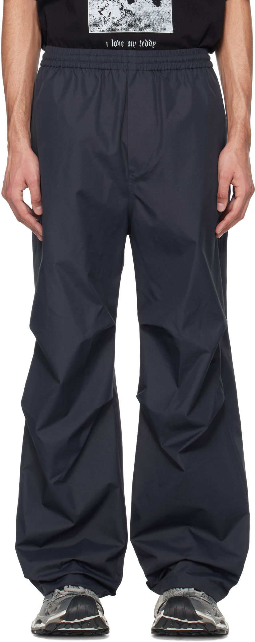 Träningsbyxor We11done We11done Banding Track Pants Mörkblå | WD-PT1-25-243-U-NV