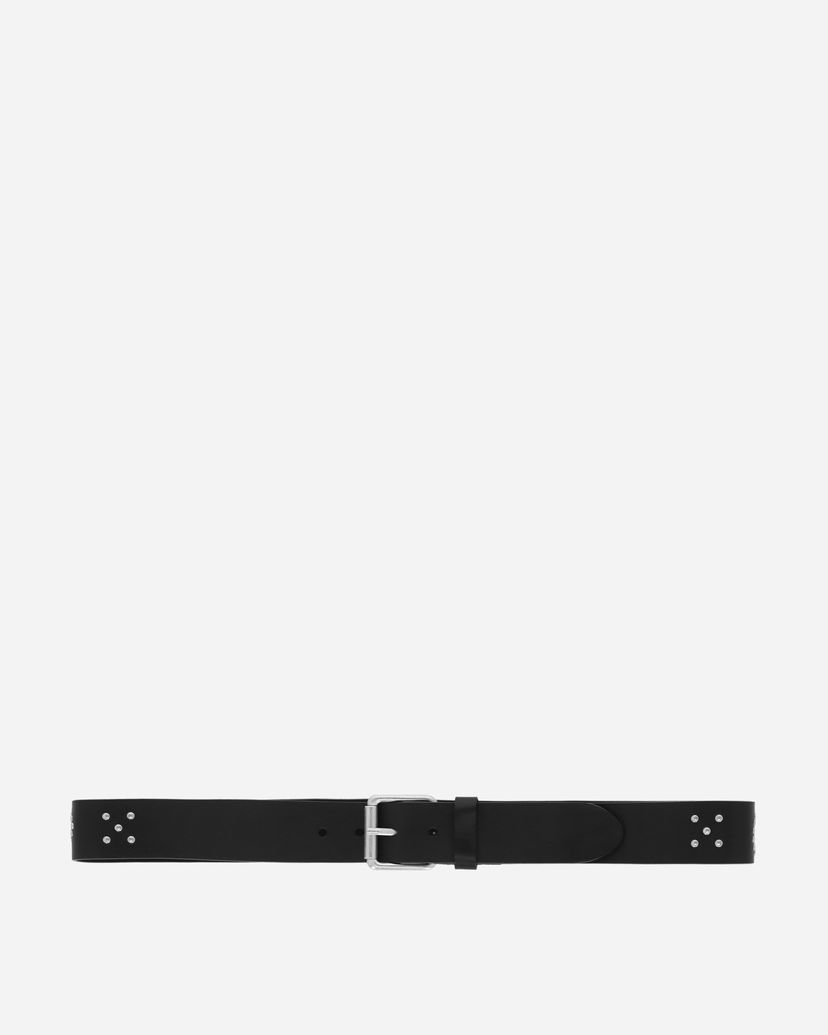 Bälten Carhartt WIP Black Leather Belt With Studs Svart | I034422 0M4XX