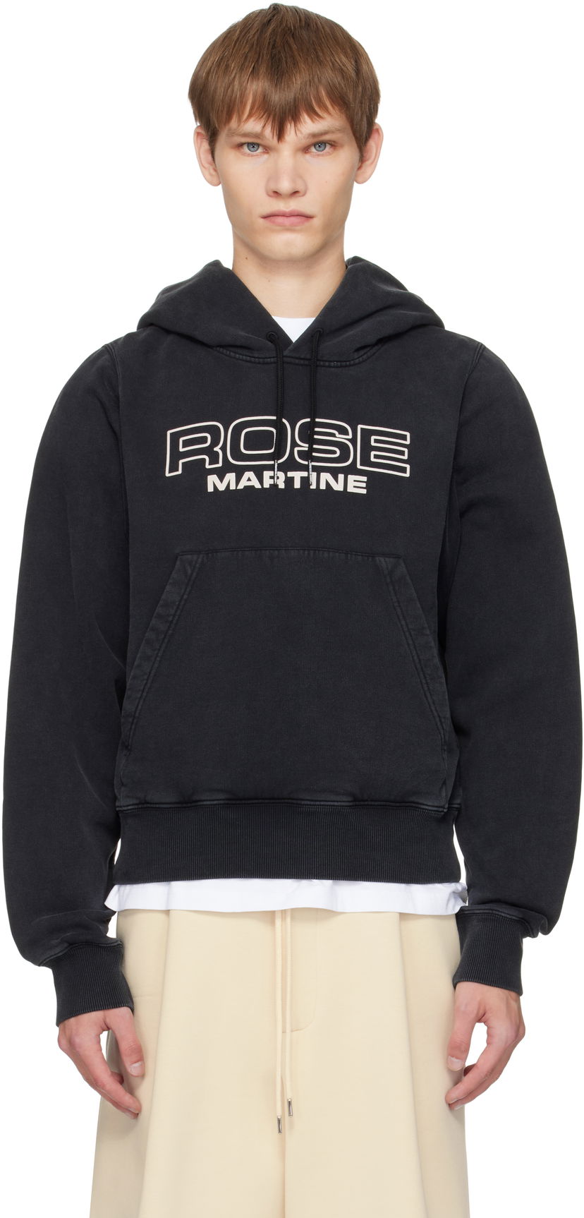 Sweatshirt Martine Rose Martine Rose Shrunken Hoodie Svart | 625JS01002CW