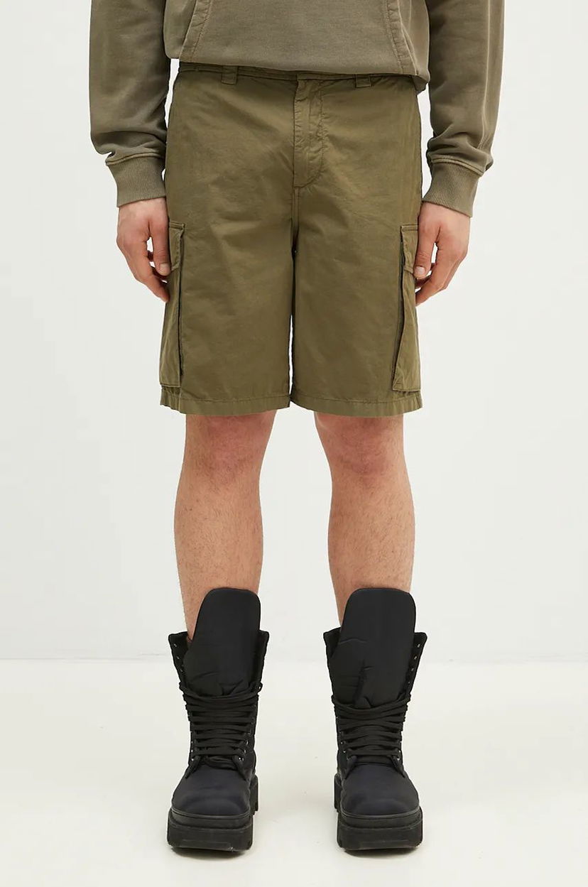 Shorts WOOLRICH Gabardine Cargo Short Grön | CFWOSH0051MRUT3665