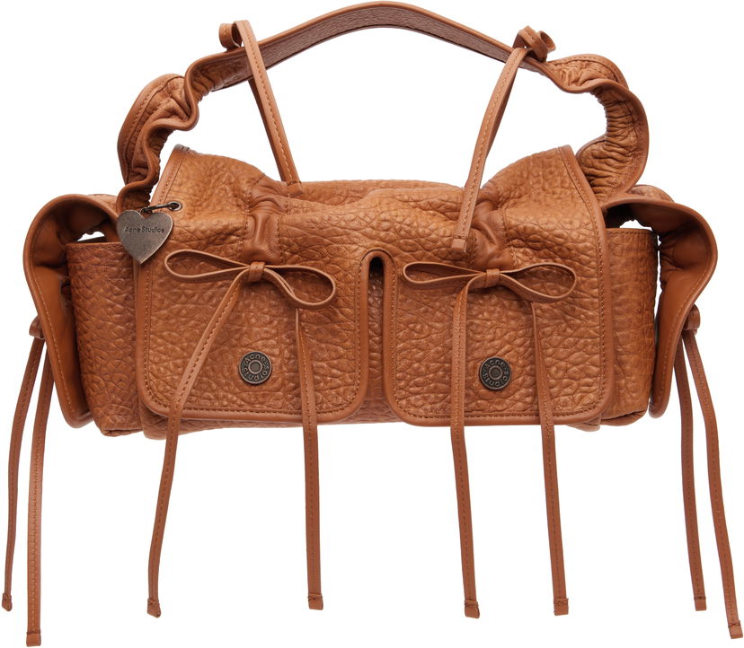 Handväska Acne Studios Acne Studios Multipocket Grained Leather Bag Brun | A10425-