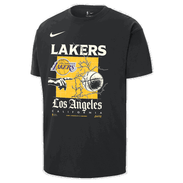 T-shirt Nike NBA Max90 Los Angeles Lakers Courtside Tee Svart | FQ6105-010, 2