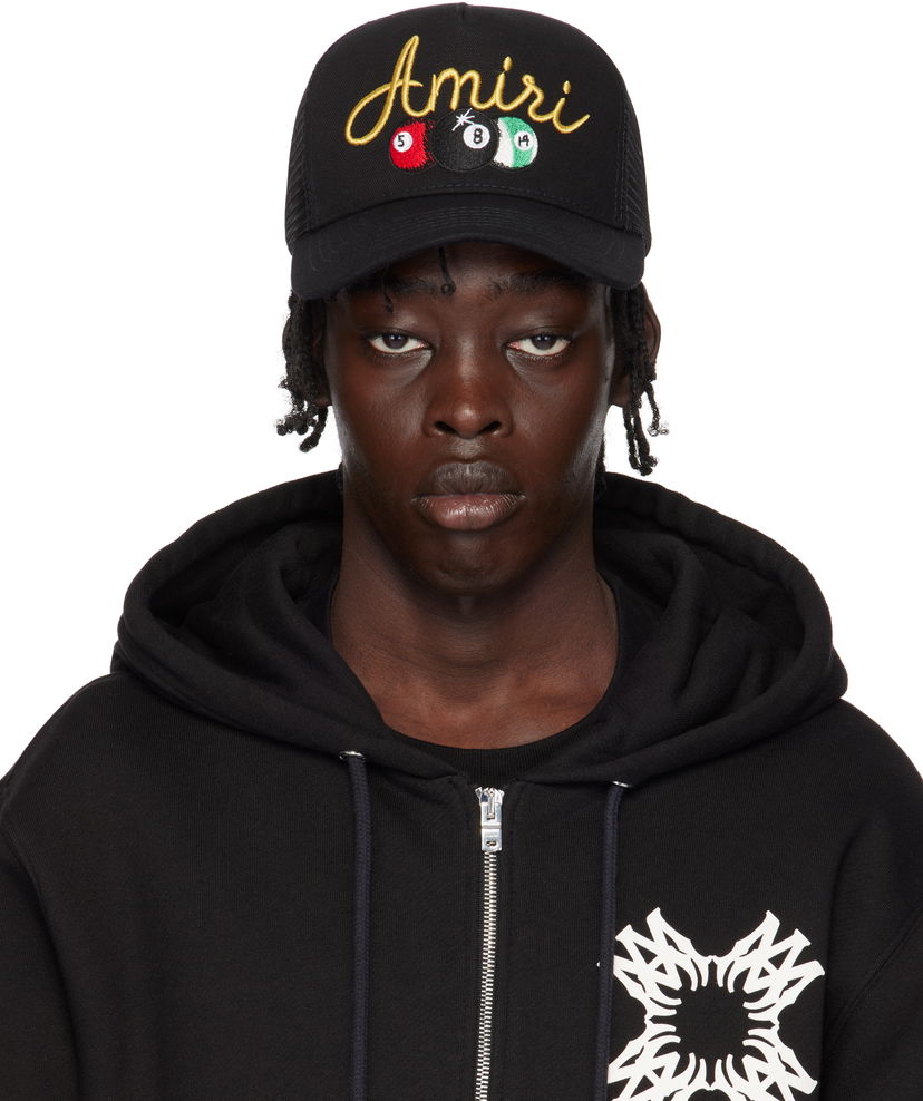 Keps AMIRI Trucker Cap With Billiards Logo Svart | AMHATR1021