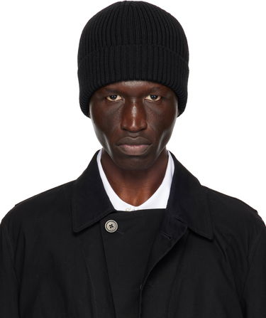 Mössa Ann Demeulemeester Ribbed Knit Beanie Svart | 2402-U-HT17-KN045-099, 0