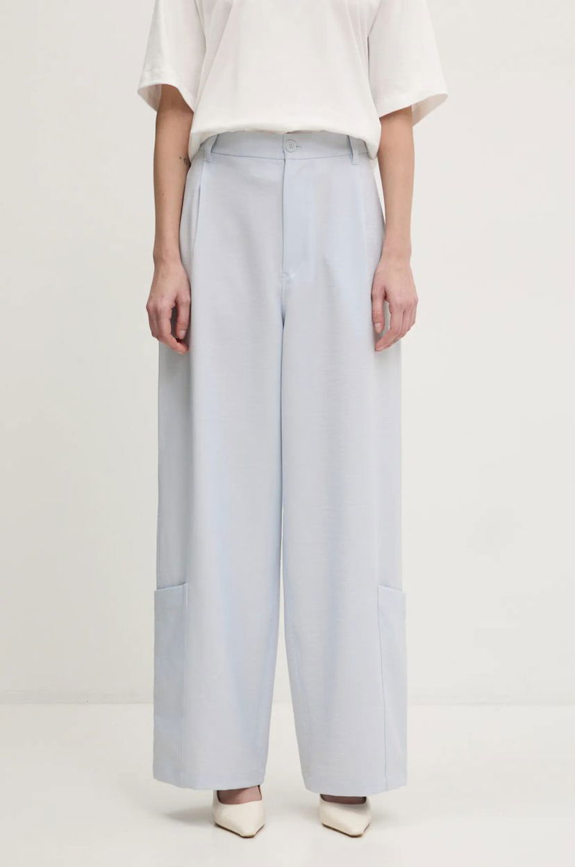 Byxor Y-3 Y-3 Sport Uniform Wide Leg High Waist Pants Blå | JM7801