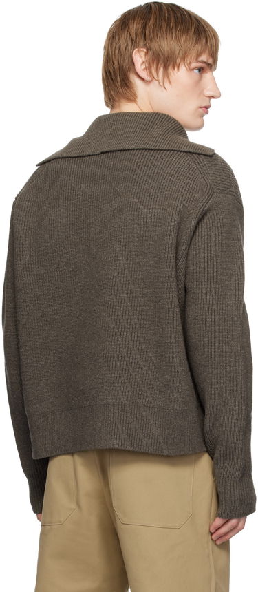 Sweater Studio Nicholson Studio Nicholson Nash Knit Polo Brun | NASH SNM - 1295, 2