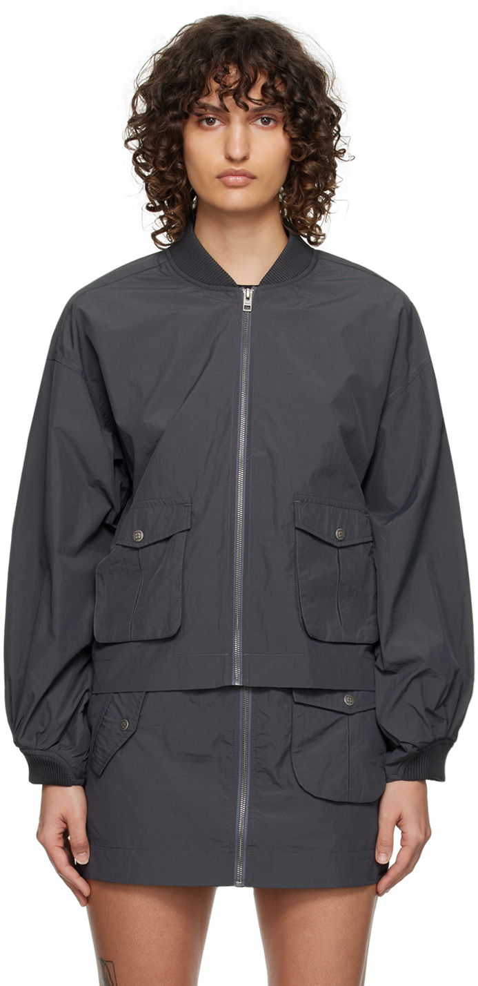 Bomberjacka Ksubi Elemental Bomber Jacket With Flap Pockets Grå | WSP23JK003