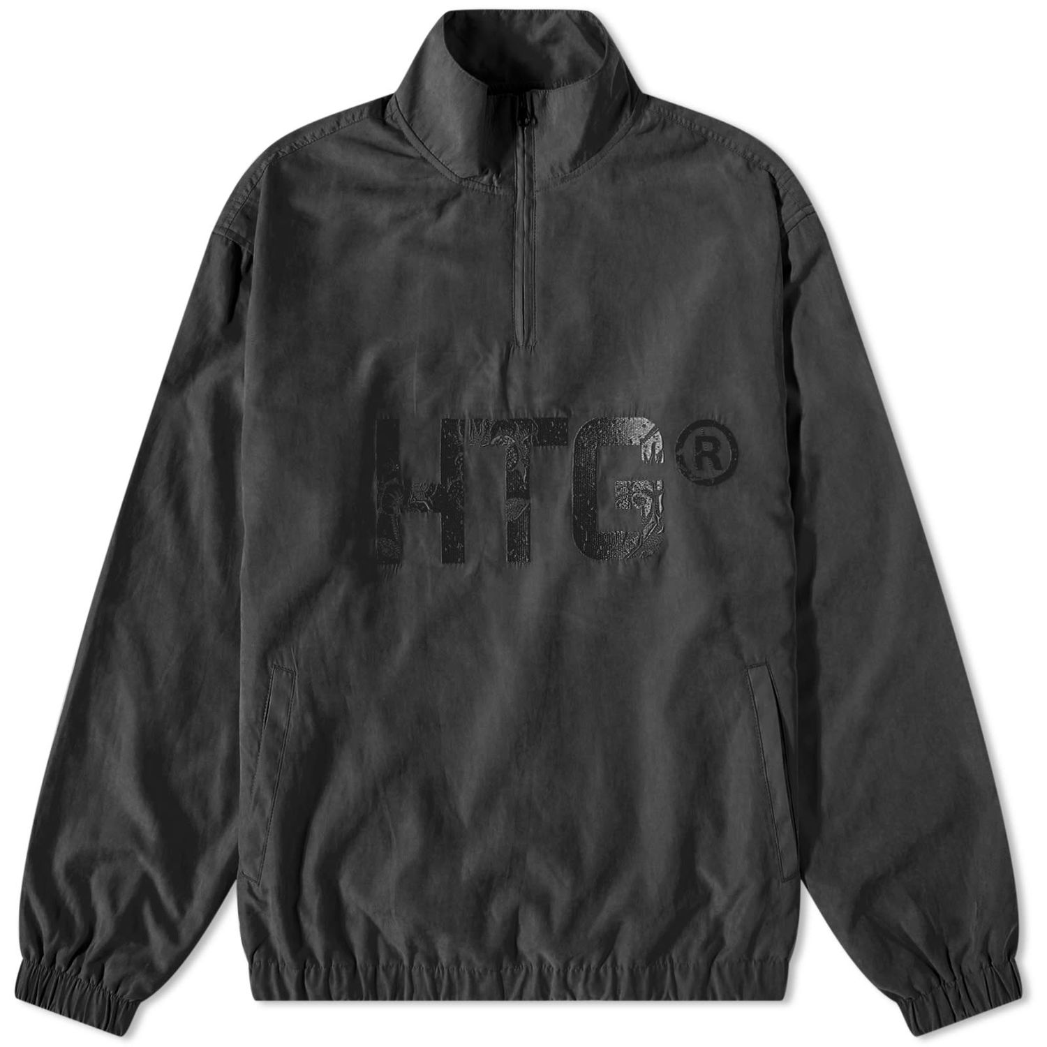 Sweatshirt Honor The Gift HTG Quarter Zip Hoodie Grå | HTG230167-BLK, 0