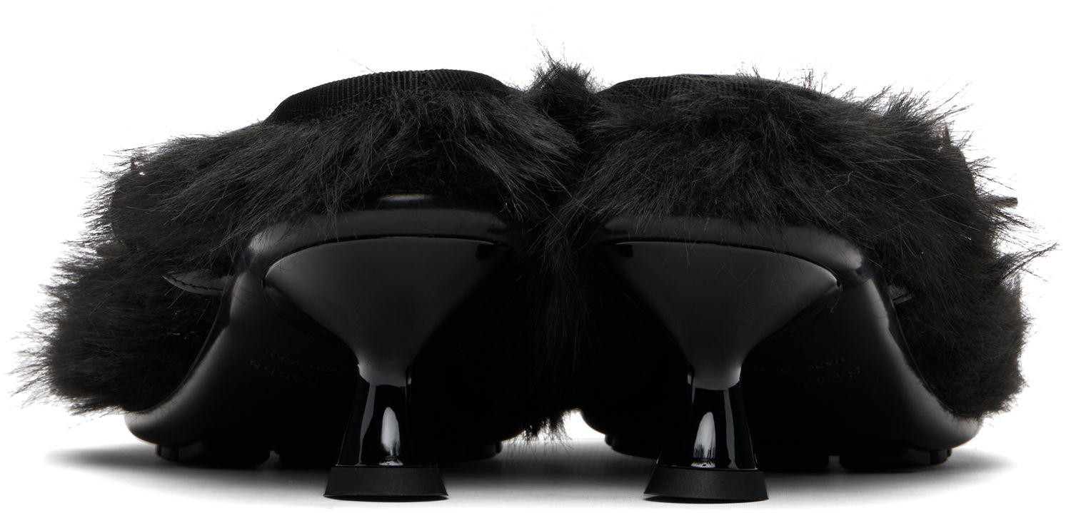 Smycke Simone Rocha Simone Rocha Faux Fur Grip Mule Heels Svart | HBG1 1090, 1
