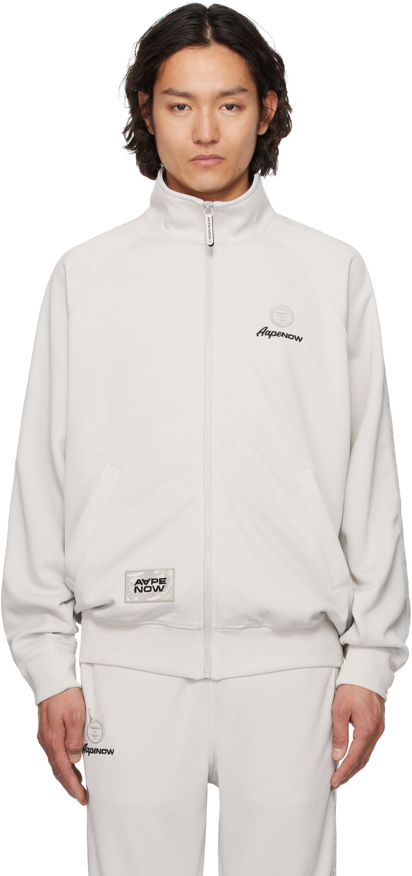 Träningsoverall AAPE by A Bathing Ape AAPE by A Bathing Ape 'AAPE Now' Track Jacket Grå | AAPSWMC319XXNGYR