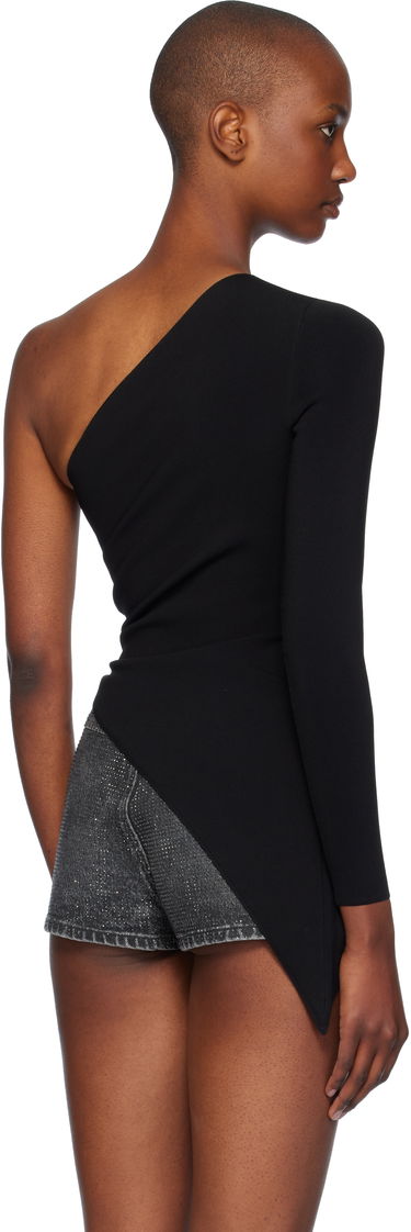 Linne Alexander Wang Alexander Wang Asymmetric Long Sleeve Top Svart | 1KC4241037, 2