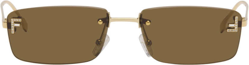 Solglasögon FENDI Fendi First Crystal Sunglasses Brun | FE4172US@5432E 840126860528