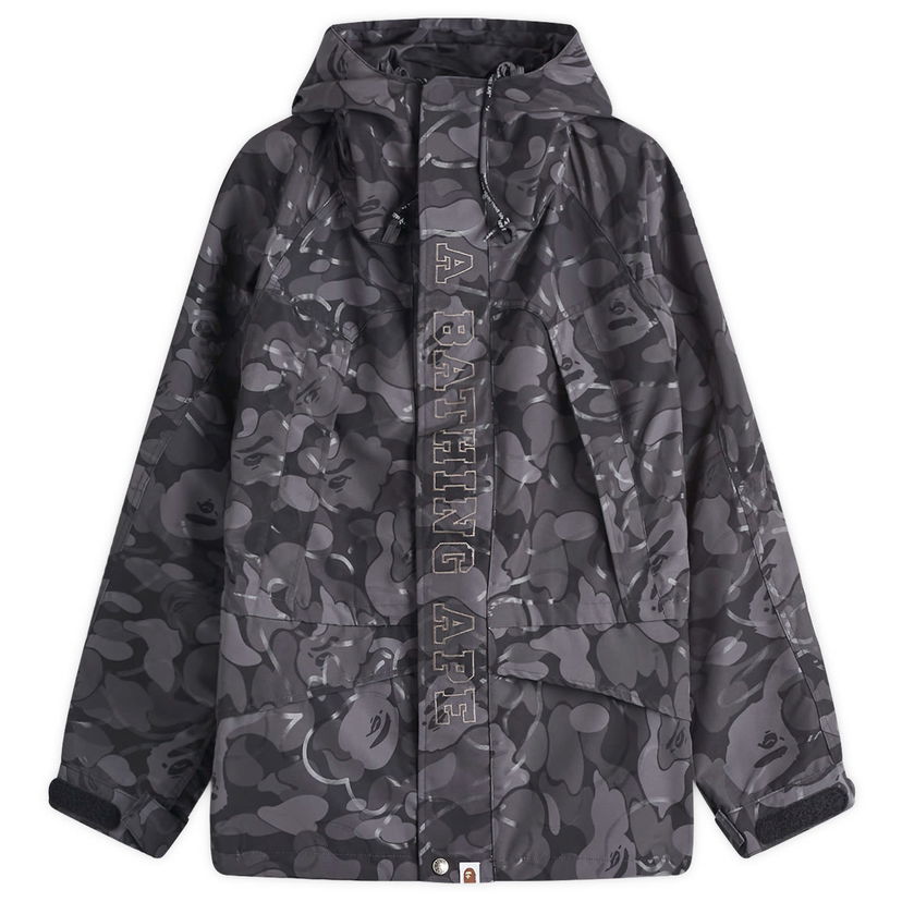 Vindjacka BAPE A Bathing Ape Laminated Camo Snowboard Jacket, Size Large Grå | 001LJK801001M-BLK