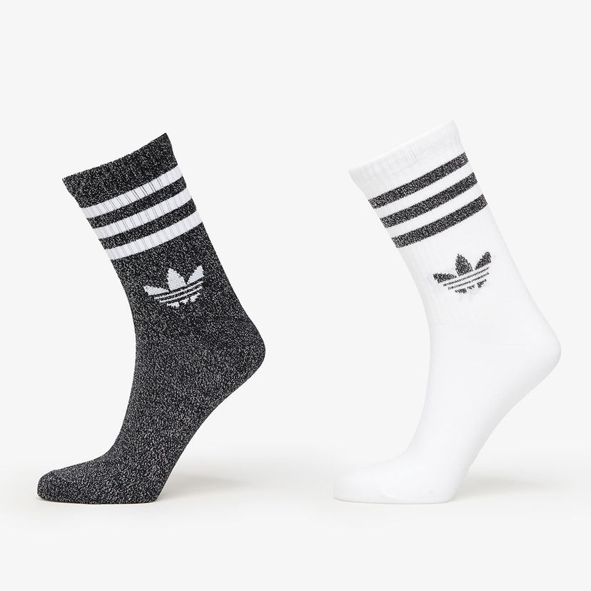 Strumpor adidas Originals adidas 3-Stripes Glitter Crew Socks 2-Pack Vit | JV6049