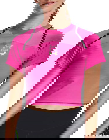 Crop top Under Armour Run Anywhere Crop Tee Rosa | 1376816-652, 0