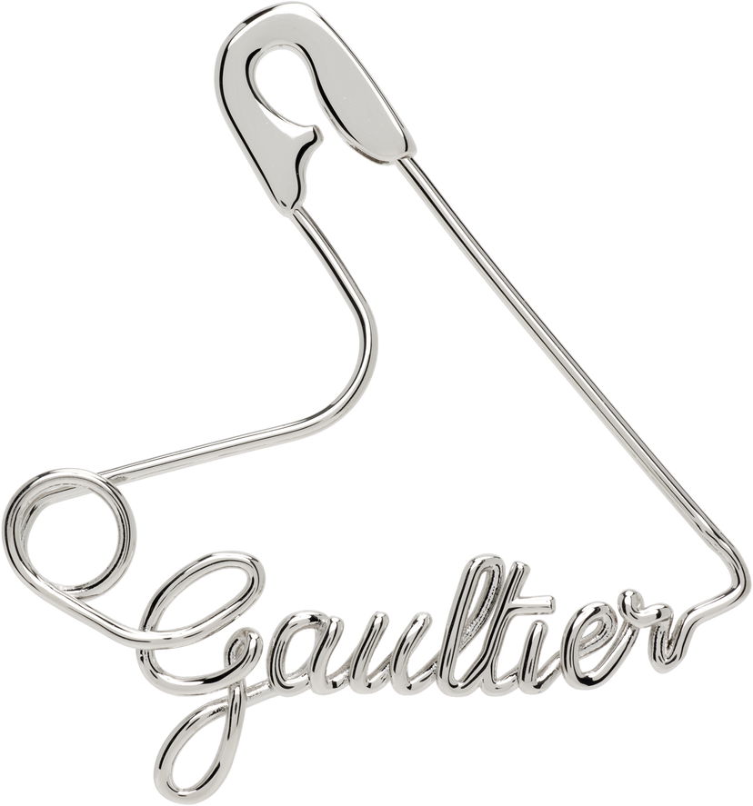 Örhängen Jean Paul Gaultier Gaultier The Heart Safety Pin Single Earring Metallisk | 25/04-W-JW036-X053-91