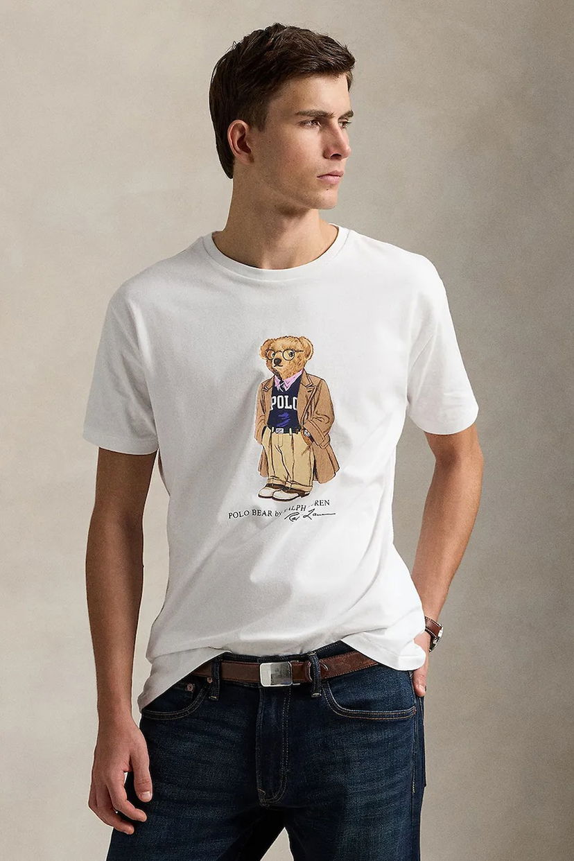 T-shirt Polo by Ralph Lauren Polo Ralph Lauren Sscncmslm1 Printed T-Shirt Vit | 710974584