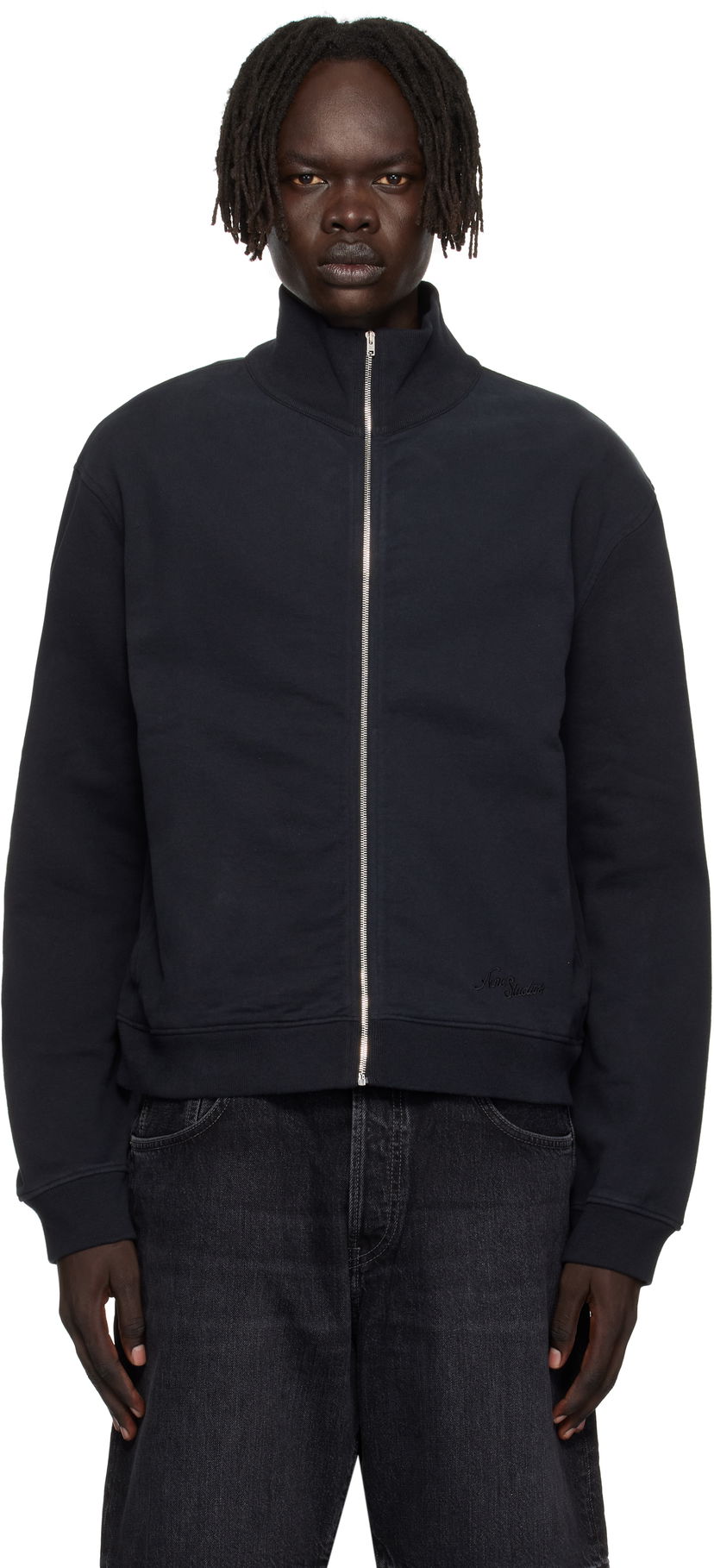 Sweatshirt Acne Studios Acne Studios Zip-Up Sweatshirt Svart | CI0200-