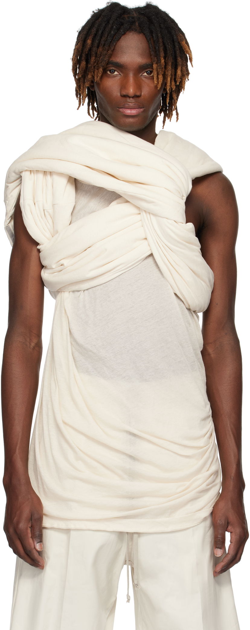 Linne Rick Owens Rick Owens Hollywood Triple Donut T-Shirt Vit | RU01E5432 JNC