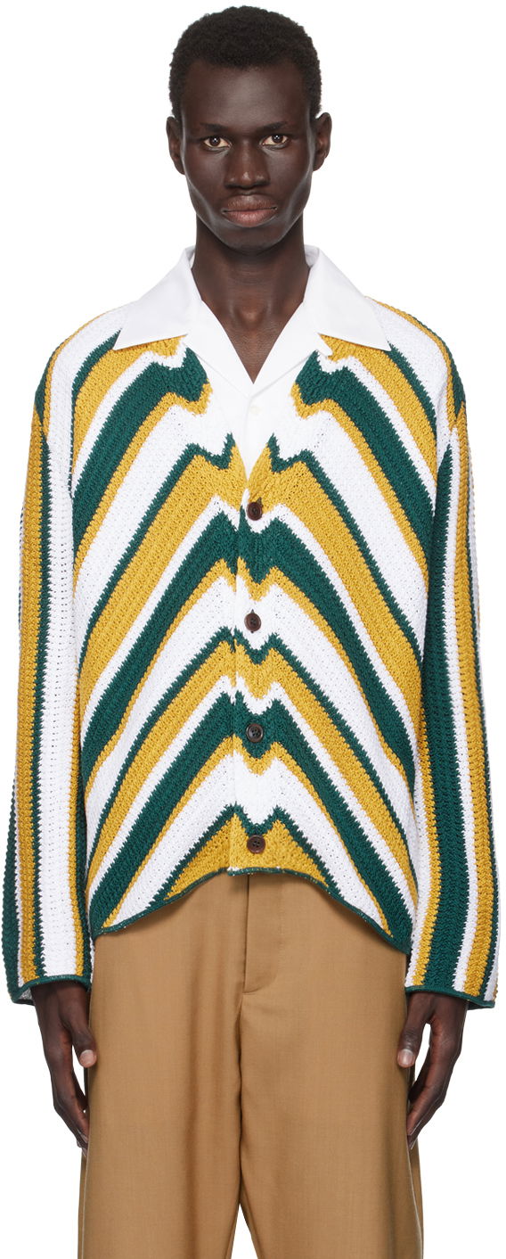 Sweater Marni Chevron Cardigan Flerfärgad | CDMG0132Q1 UFCB27