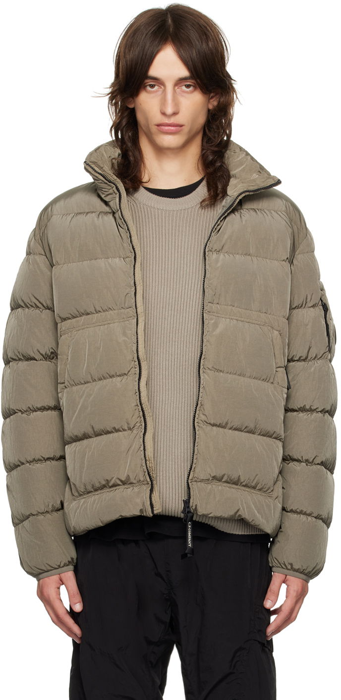 Jacka C.P. Company Khaki Chrome-R Down Jacket Grå | 17CMOW016A-005904G