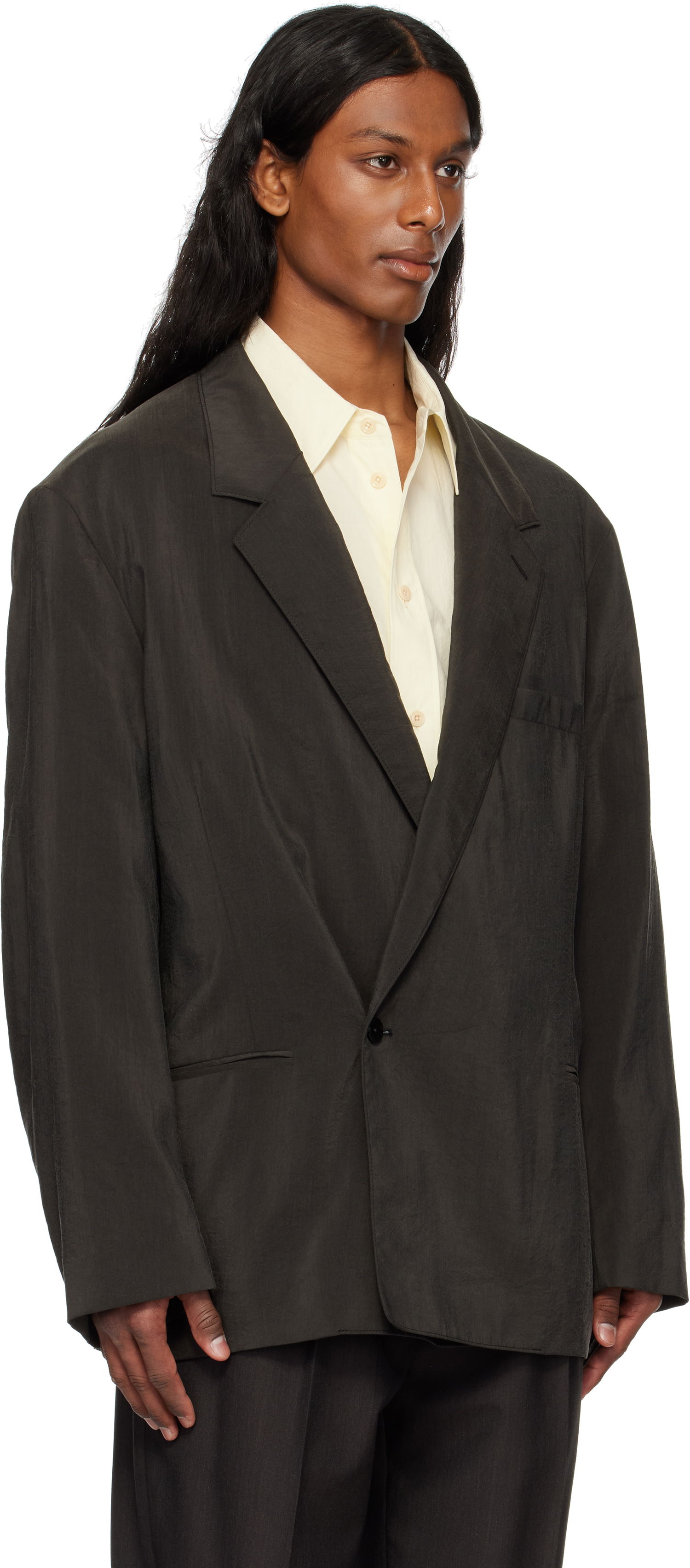 Jacka LEMAIRE Lemaire Soft Double-Breasted Blazer Svart | JA1076 LF1308, 1