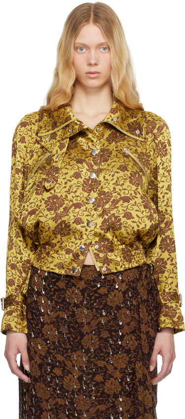 Bomberjacka Dries Van Noten Dries Van Noten Jacquard Bomber Jacket Gul | 251-010506-1224, 0