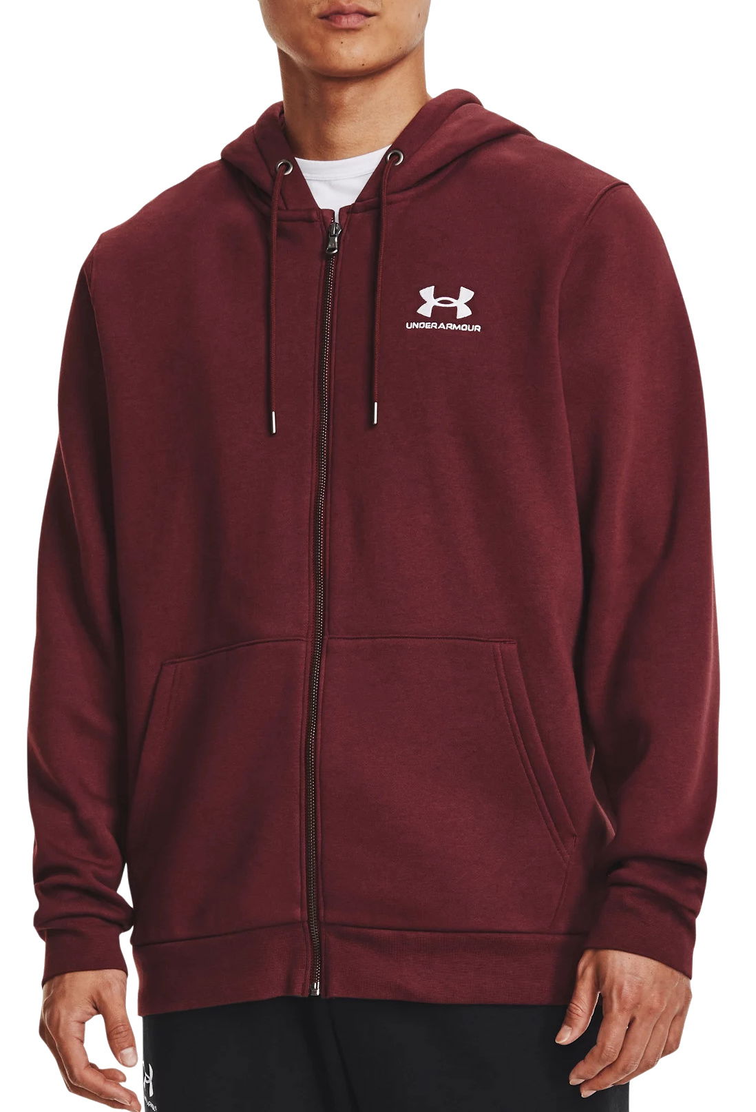 Sweatshirt Under Armour Essential Fleece Bourgogne | 1373881-690, 0