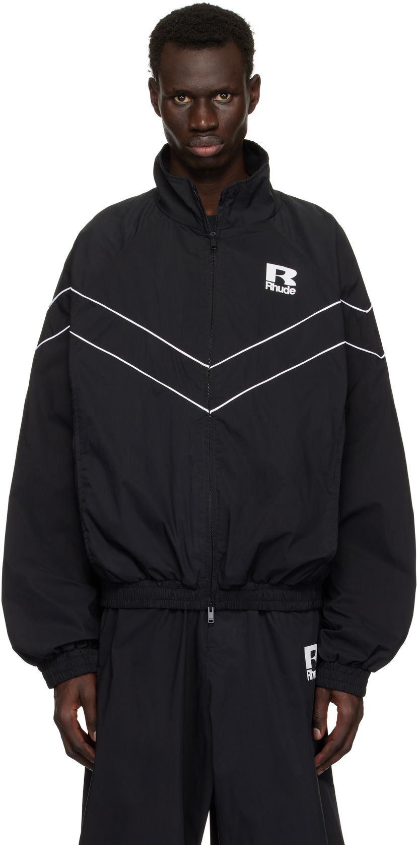 Vindjacka Rhude Rhude Piping Raglan Track Jacket Svart | RHPS25JA01005