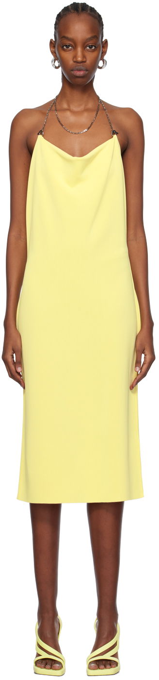 Klä Bottega Veneta Chain Midi Dress Gul | 773543 V3O30