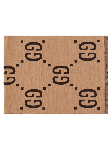 Halsduk Gucci GG Jaquard Scarf Dark Brown Brun | 495592-4G350-2179