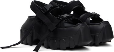Skovård Rick Owens Rick Owens Hollywood Mega Tractor Heeled Sandals Svart | RP01E7866 LOO, 3