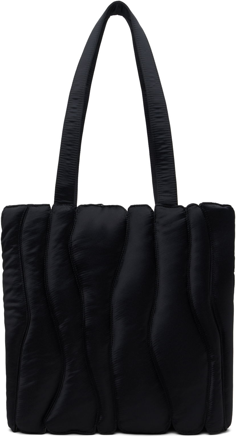 Tygpåse Collina Strada Collina Strada Satin Caterpillar Tote Bag Svart | XX9024
