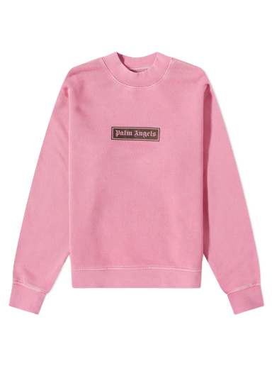 Sweatshirt Palm Angels Box Logo Crew Sweat Rosa | PMBA062F22FLE0013210